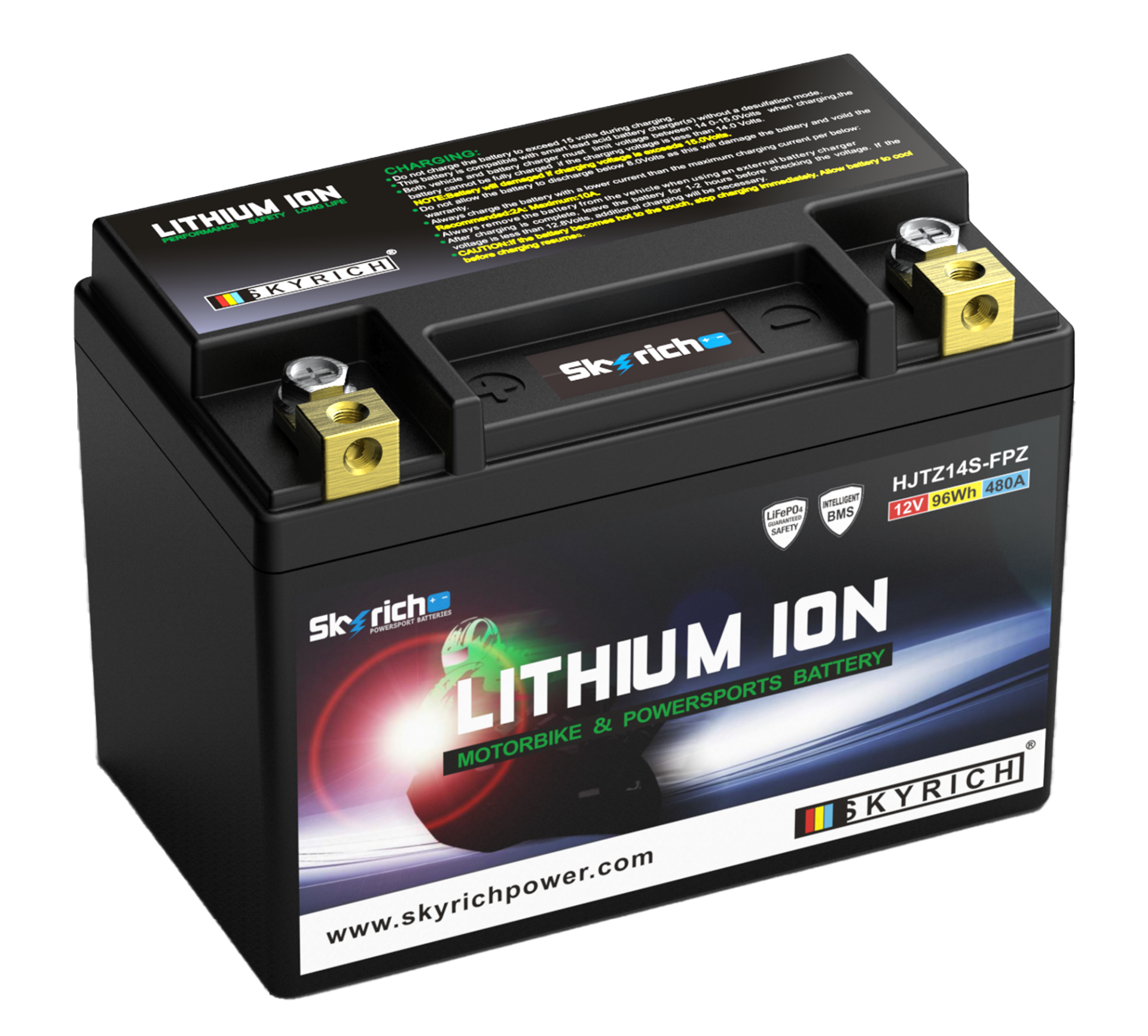 HJTZ14S-FPZ Skyrich Lityum Akü12.8V 8Ah 480CCA 150*87*110